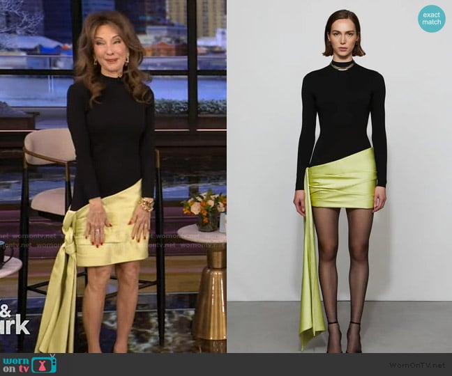 Et Ochs Simone Knit Combo Dress worn by Susan Lucci on Live with Kelly and Mark