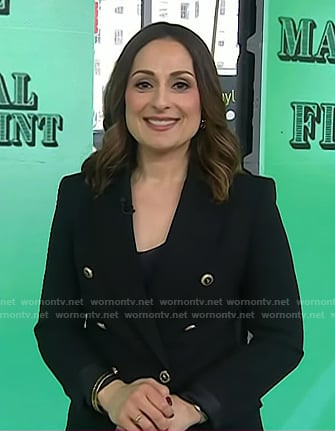 Farnoosh Torabi’s black blazer on Today