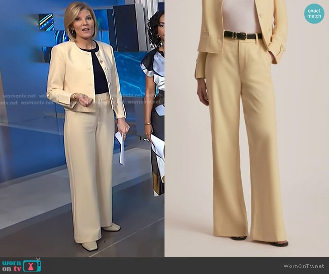 Favorite Daughter The Jones Wide-Leg Pants in Blondie worn by Kate Snow on NBC News Daily