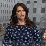 Maria’s navy floral long sleeve dress on Today