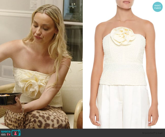 Forever 21 Rosette Peplum Tube Top worn by Bailey Taylor on Summer House