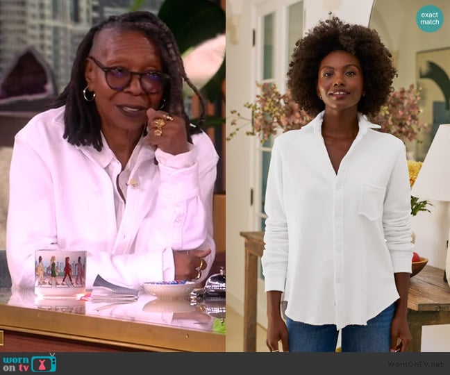 Frank and Eileen Sweatshirt Button-Up worn by Whoopi Goldberg on The View