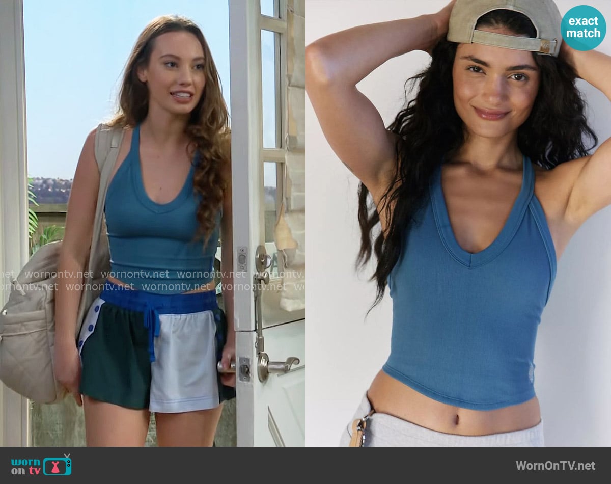 Free People All Clear V Neck Cami worn by Melissa Dylan (Sydney Bullock) on The Bold and the Beautiful