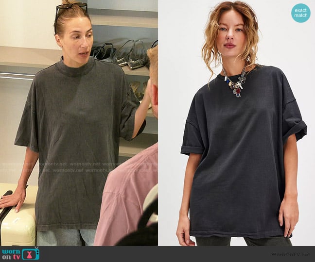 Free People Devon Tee worn by Amanda Batula on Summer House