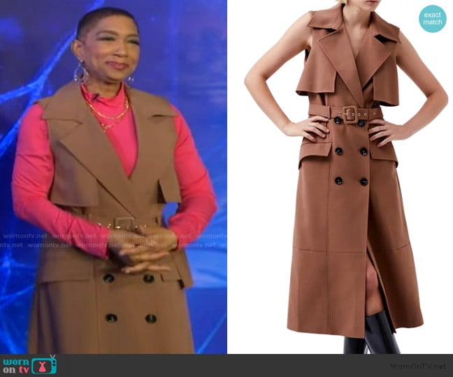 French Connection Azra Sleeveless Trench Coat Dress worn by Deja Vu on Live with Kelly and Mark