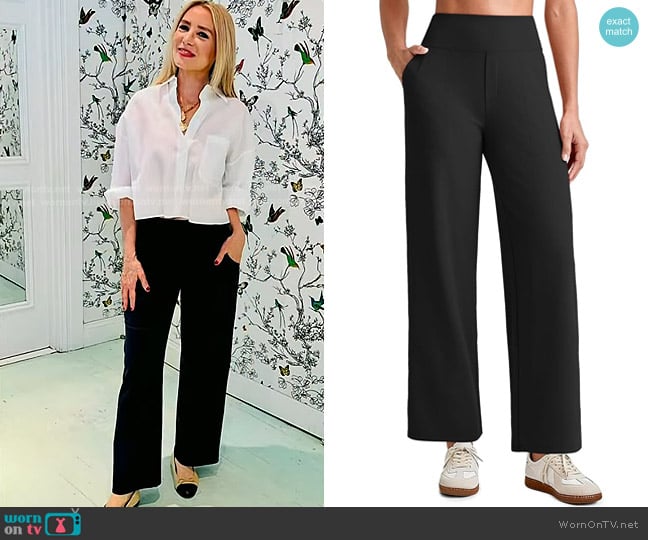 G4Free EverGoing Wide Leg Ankle Pants worn by Chassie Post on Today