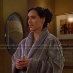 Gabi’s grey fleece robe on Days of our Lives
