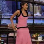 Gabrielle Union-Wade’s pink contrast trim dress on Live with Kelly and Mark