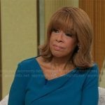 Gayle King’s teal blue dress on Beyond the Gates
