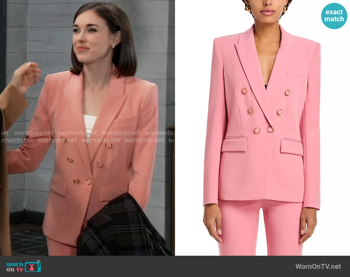 Willow’s coral pink suit on General Hospital