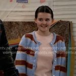 Georgie’s striped cardigan on General Hospital