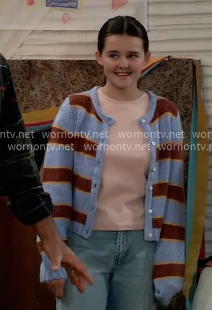 Georgie’s striped cardigan on General Hospital