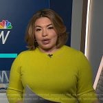 Gilma’s yellow sweater on NBC News Daily