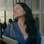 Grace's blue leopard print panelled shirt on The Lincoln Lawyer