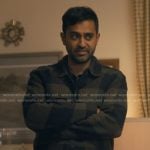 Naveen’s green plaid shirt jacket on The Burbs