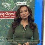 Adelle’s green ribbed knit polo dress on Today