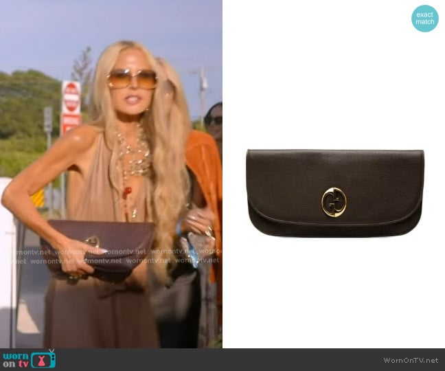 Gucci Leather 1973 Flap Clutch Bag worn by Rachel Zoe on The Real Housewives of Beverly Hills