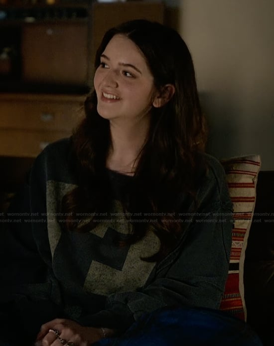 Haley’s blue 13 sweatshirt on The Lincoln Lawyer