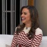 Hanna Battah’s red and white knit dress on Good Morning America