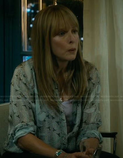 Helene’s printed silk shirt on Vanished