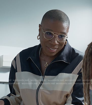 Hen’s colorblock zip jacket on 9-1-1