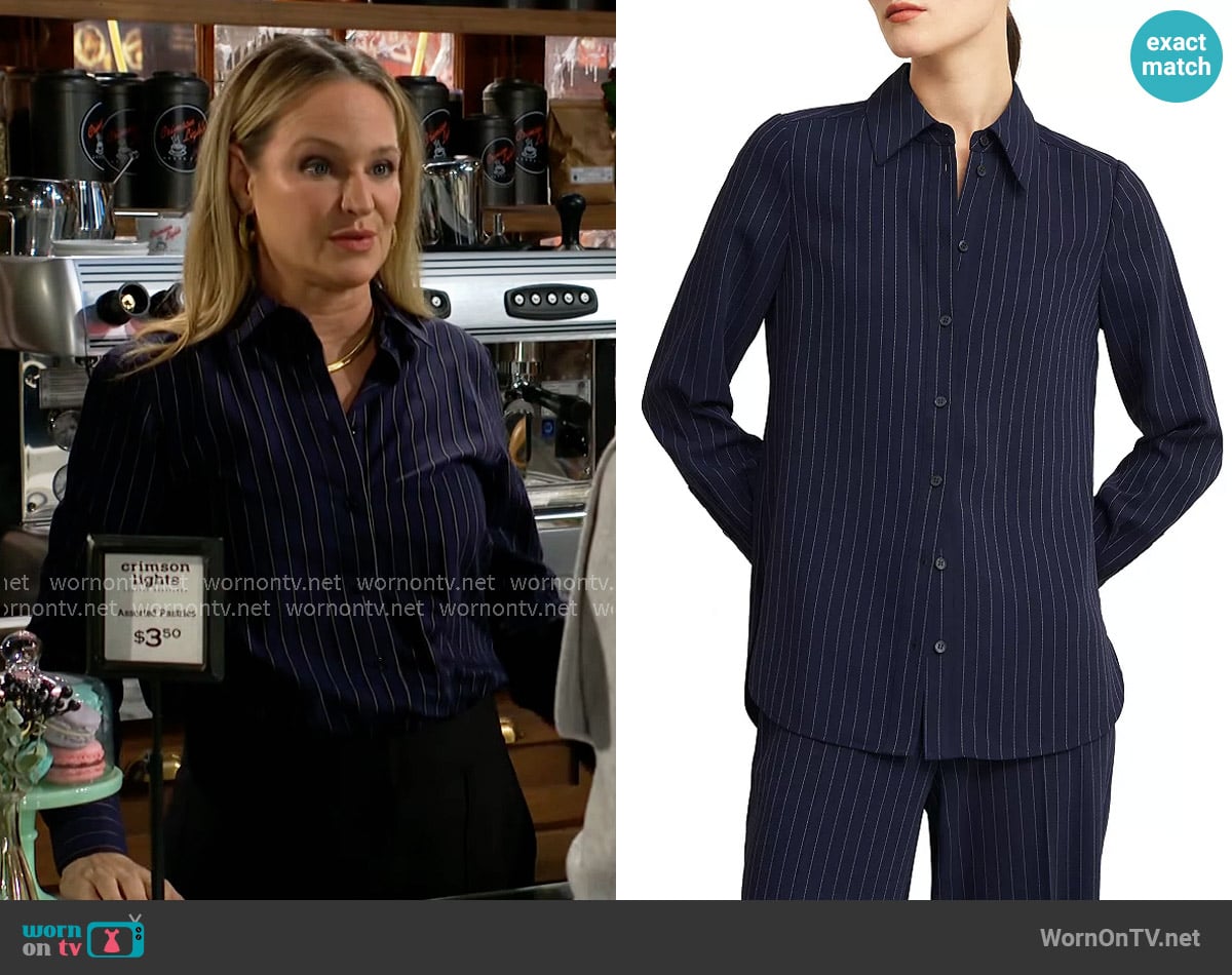 Hobbs Hadley Shirt worn by Sharon Newman (Sharon Case) on The Young and the Restless