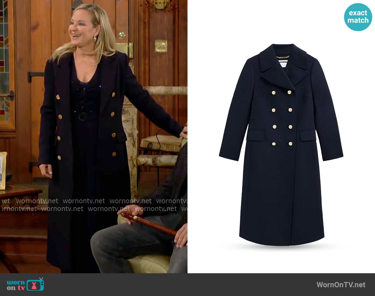 Hobbs Larna Coat worn by Sharon Newman (Sharon Case) on The Young and the Restless