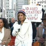 Hoda's beige buckle pumps on Today