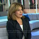 Hoda’s black leather moto jacket on Today