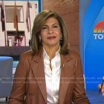 Hoda's brown leater blazer on Today