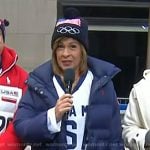 Hoda’s navy down jacket on Today