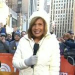 Hoda's white padded down jacket on Today