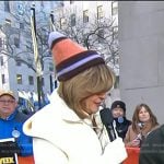 Hoda's striped knit beanie on Today