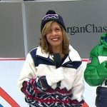 Hoda's white print fleece jacket on Today