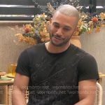 Holden’s black graphic tee on The Young and the Restless