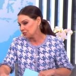 Gretta Monahan’s houndstooth short sleeve jacket on The View