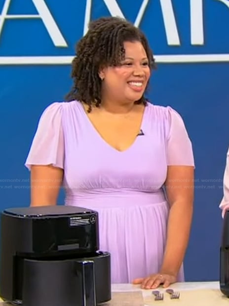 Imari Walker-Franklin’s lavender dress on Tamron Hall Show