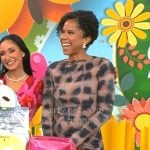 Adriana Diaz's printed long sleeve dress on CBS Mornings