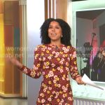 Adriana Diaz’s red floral maxi dress on CBS Mornings