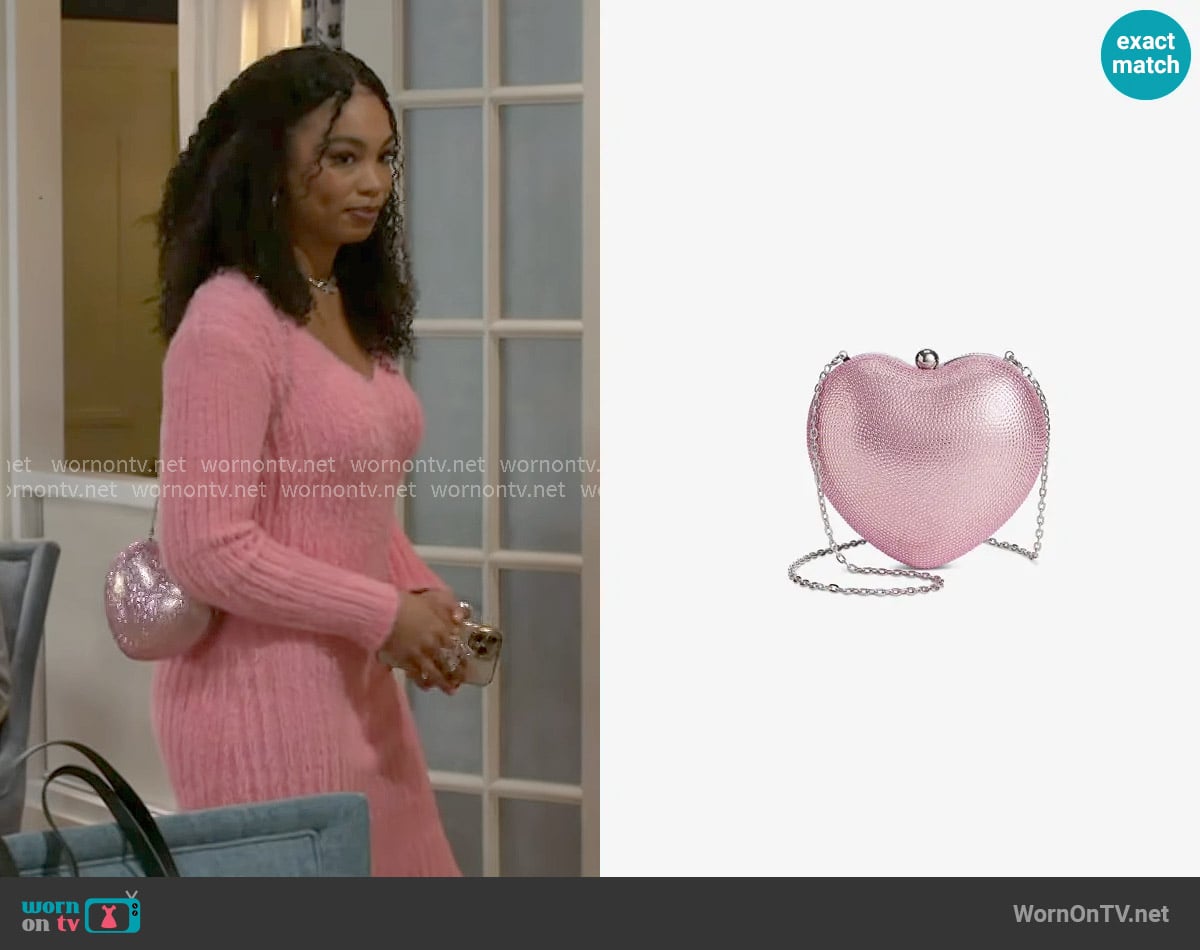 INC International Concepts Heart Micro Stone Crossbody Bag worn by Chelsea Hamilton (RhonniRose Mantilla) on Beyond the Gates