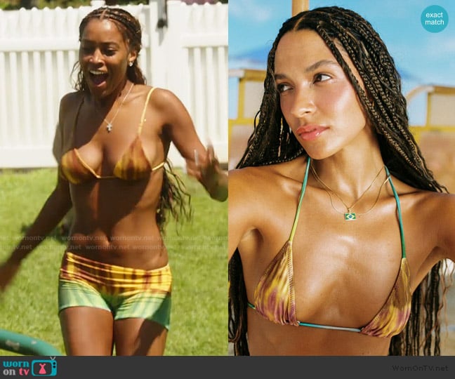 Ciara’s tie dye print bikini top on Summer House