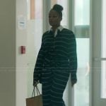 Izzy’s blue stripe rugby top and skirt on The Lincoln Lawyer