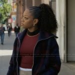 Izzy’s plaid jacket on The Lincoln Lawyer