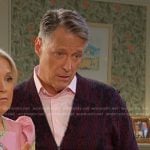Jack’s red print knit jacket on Days of our Lives