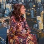 Jacqui Gifford’s printed mesh dress on Live with Kelly and Mark