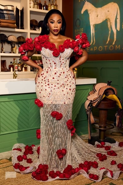 Jassi’s floral reunion dress on The Real Housewives of Potomac
