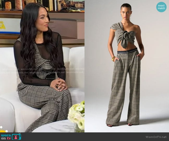 JBQ Camelia Top and Aubrey Pant worn by Brie Bella on Good Morning America