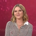 Jenna’s brown striped button down shirt on Today