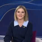 Jenna’s navy collared sweater dress on Today