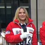 Jenna’s colorblock puffer jacket on Today